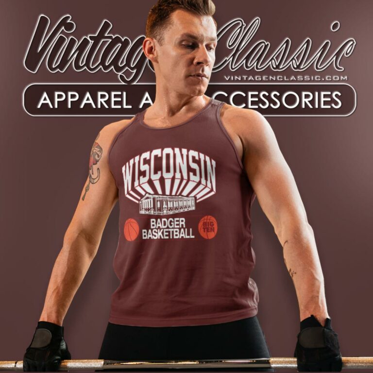 Wisconsin University Badger Basketball Tank Top Racerback Wisconsin University Badger Basketball Tank Top Racerback