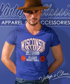 Wisconsin University Badger Basketball Shirt 5 Wisconsin University Badger Basketball V Neck TShirt