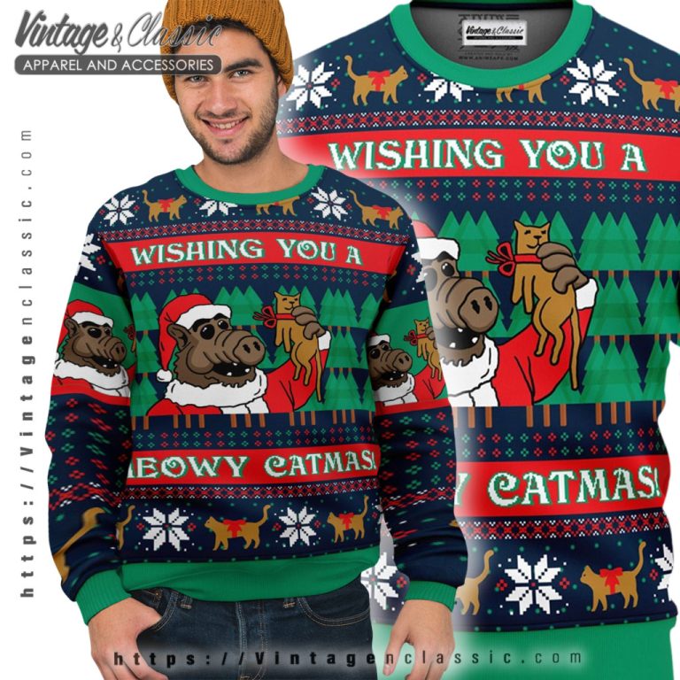 Wishing You A Meowy Catmas Ugly Christmas Sweater Ugly Sweater Wishing You A Meowy Catmas Ugly Christmas Sweater Ugly Sweater