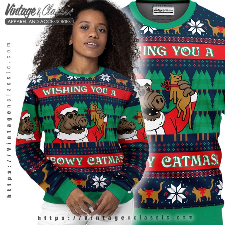 Wishing You A Meowy Catmas Ugly Christmas Sweater Women Ugly Sweater Wishing You A Meowy Catmas Ugly Christmas Sweater Women Ugly Sweater