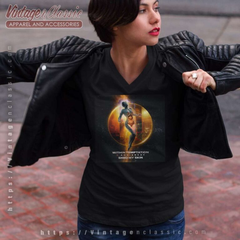 Within Temptation Shirt A Show In A Virtual Reality V Neck TShirt Within Temptation Shirt A Show In A Virtual Reality V Neck TShirt