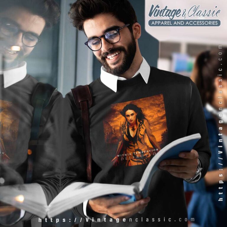 Within Temptation Shirt Destroyed Album Cover Sweatshirt Within Temptation Shirt Destroyed Album Cover Sweatshirt