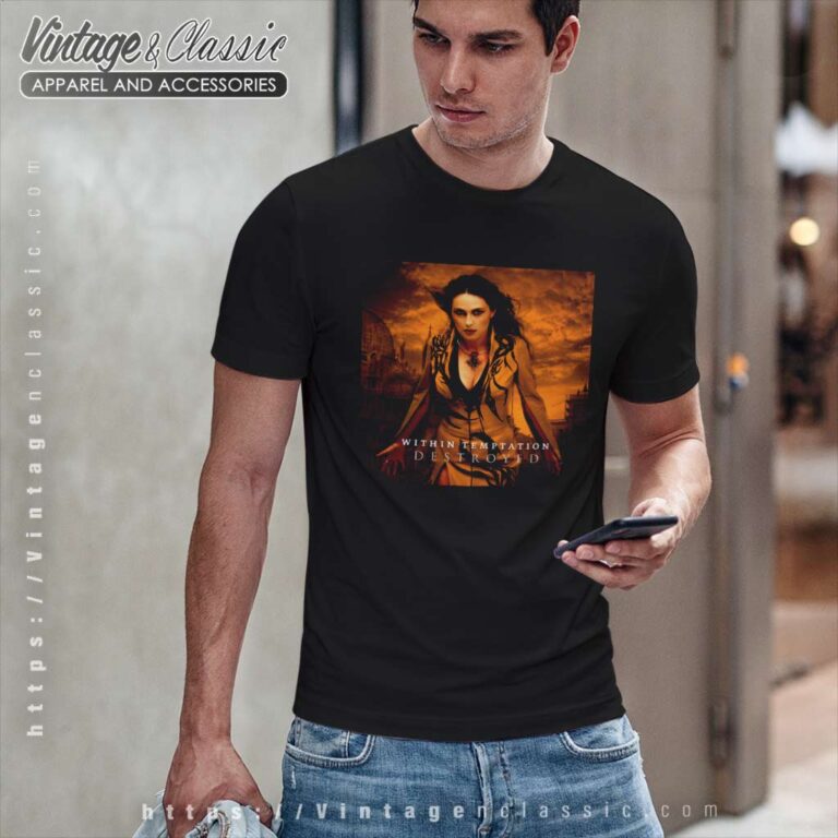 Within Temptation Shirt Destroyed Album Cover T Shirt Within Temptation Shirt Destroyed Album Cover T Shirt