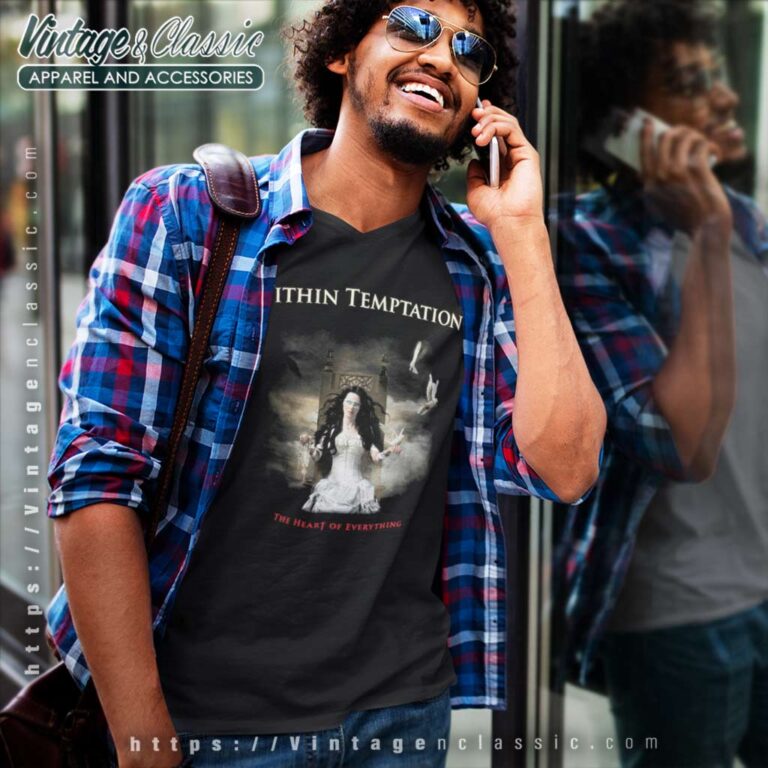 Within Temptation Shirt Heart Of Everything V Neck TShirt Within Temptation Shirt Heart Of Everything V Neck TShirt