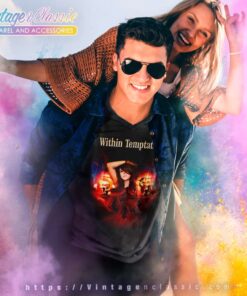 Within Temptation Shirt In Concert Premium High Res V Neck TShirt