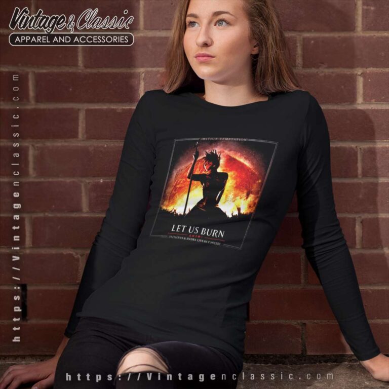 Within Temptation Shirt Let Us Burn Elements Hydra Live In Concert Album Cover Long Sleeve Tee Within Temptation Shirt Let Us Burn Elements Hydra Live In Concert Album Cover Long Sleeve Tee