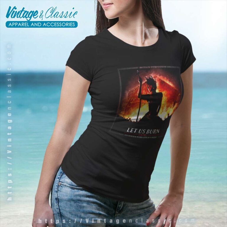 Within Temptation Shirt Let Us Burn Elements Hydra Live In Concert Album Cover Women TShirt Within Temptation Shirt Let Us Burn Elements Hydra Live In Concert Album Cover Women TShirt