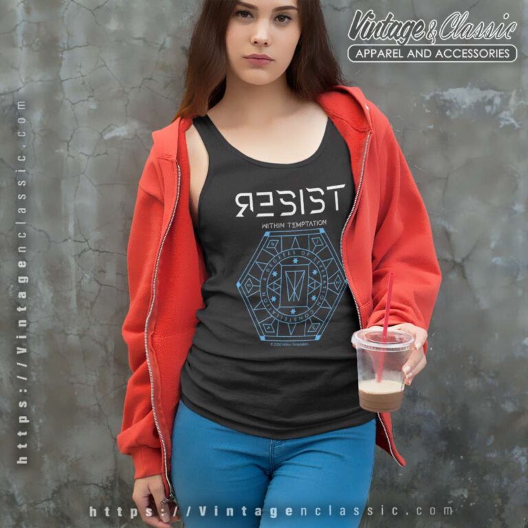 Within Temptation Shirt Resist Hexagon Tank Top Racerback 1 Within Temptation Shirt Resist Hexagon Tank Top Racerback 1