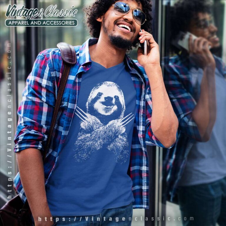 Wolversloth Wolverine Sloth V Neck TShirt Wolversloth Wolverine Sloth V Neck TShirt