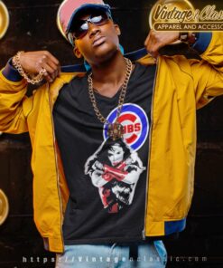 Wonder Woman Chicago Cubs Logo V Neck TShirt