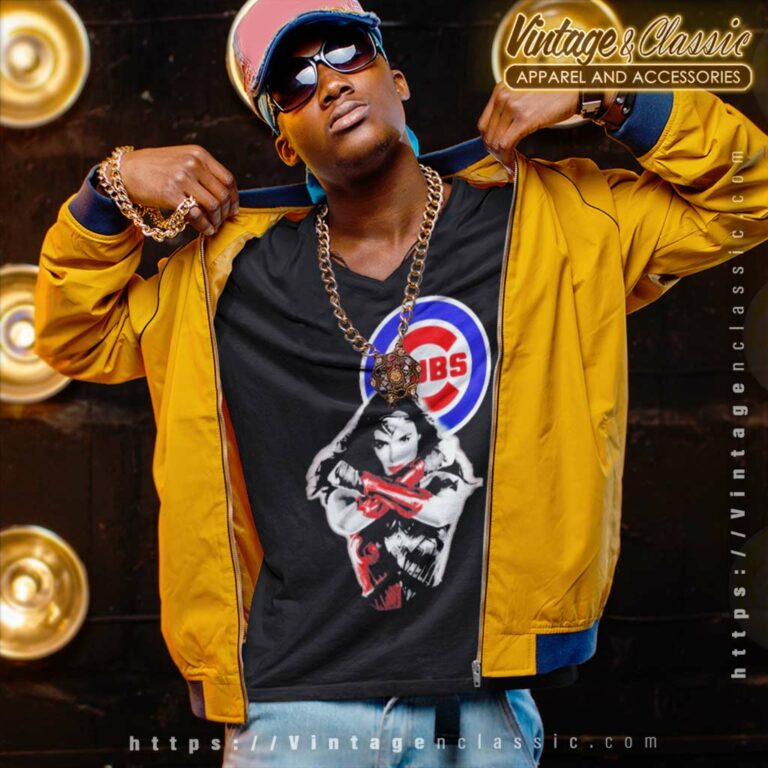 Wonder Woman Chicago Cubs Logo V Neck TShirt Wonder Woman Chicago Cubs Logo V Neck TShirt