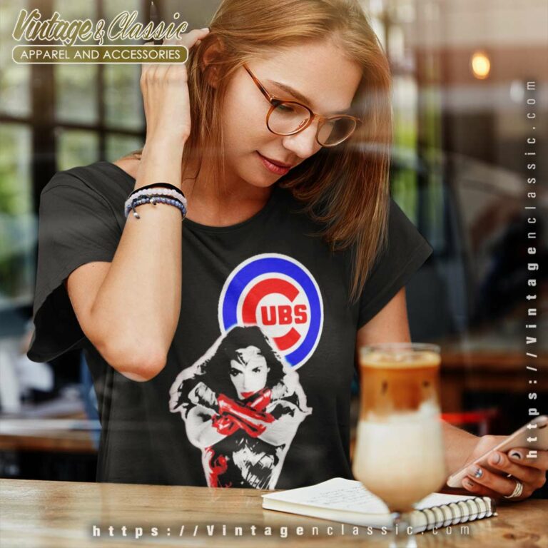 Wonder Woman Chicago Cubs Logo Women TShirt Wonder Woman Chicago Cubs Logo Women TShirt