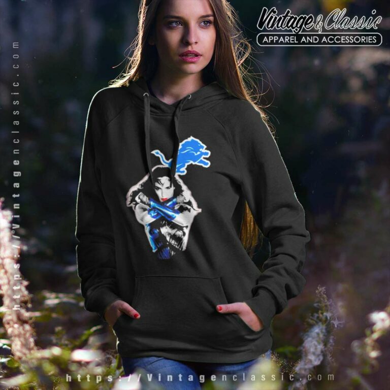 Wonder Woman Detroit Lions Logo Hoodie Wonder Woman Detroit Lions Logo Hoodie