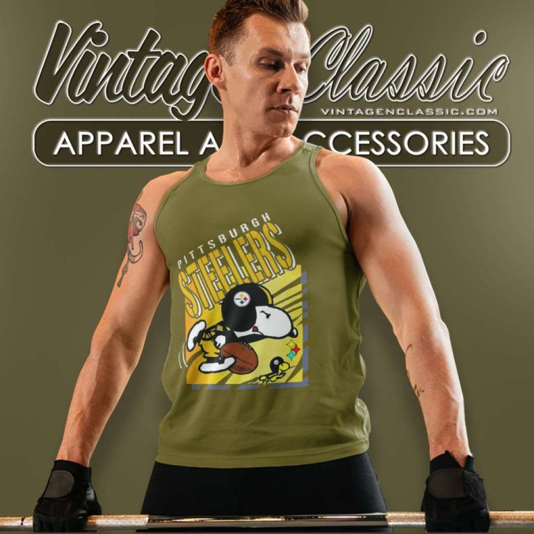 Woodstock And Snoopy Pittsburgh Steelers Nfl Football Tank Top Racerback Woodstock And Snoopy Pittsburgh Steelers Nfl Football Tank Top Racerback