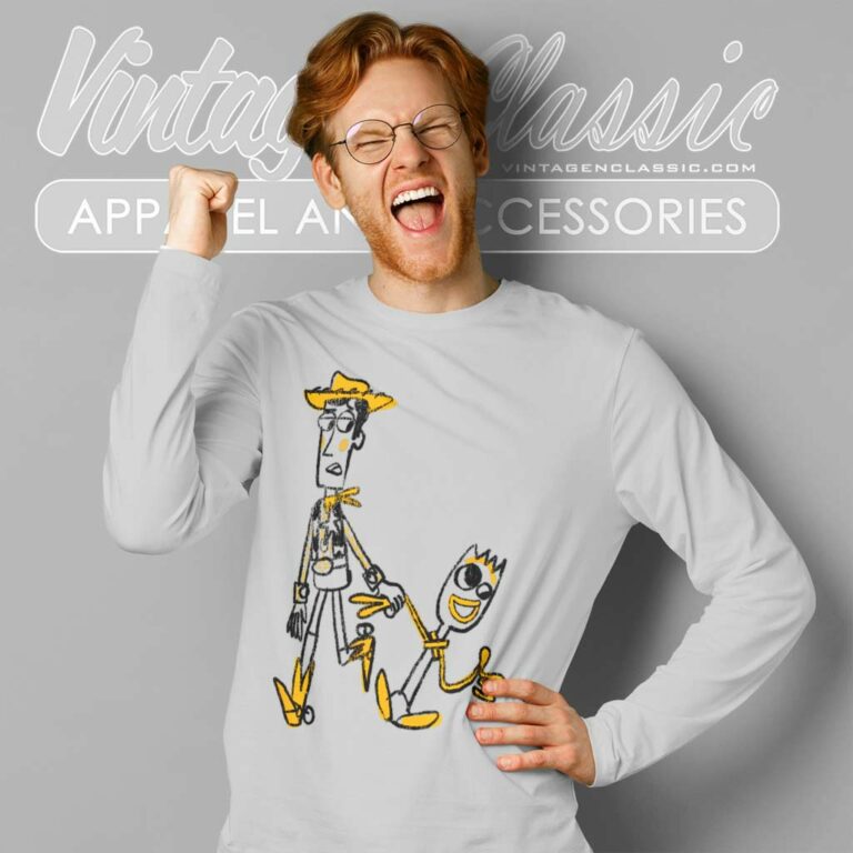 Woody And Forky Sketch Toy Story Long Sleeve Tee Woody And Forky Sketch Toy Story Long Sleeve Tee