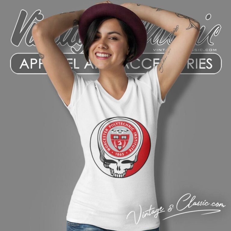 Worcester Polytechnic Institute Grateful Dead Steal Your Face V Neck TShirt Worcester Polytechnic Institute Grateful Dead Steal Your Face V Neck TShirt
