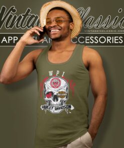 Worcester Polytechnic Institute Harley Davidson Skull Tank Top Racerback