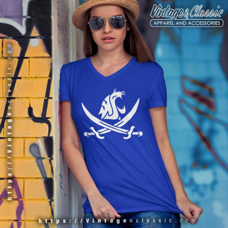 Wsu Pirate Shirt Wsu Honor Mike Leach The Pirate V Neck TShirt Wsu Pirate Shirt Wsu Honor Mike Leach The Pirate V Neck TShirt