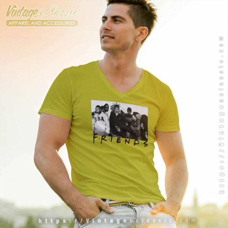 Wu Tang Clan Friends V Neck TShirt Wu Tang Clan Friends V Neck TShirt