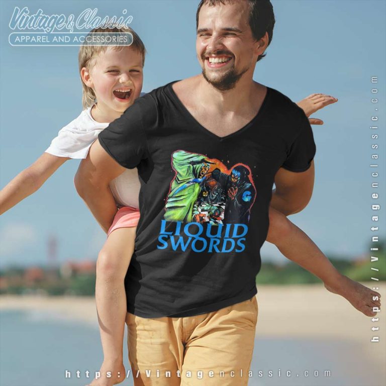 Wu Tang Clan Liquid Swords V Neck TShirt Wu Tang Clan Liquid Swords V Neck TShirt