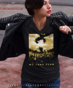 Wu Tang Clan Shirt Cloud Symbol Over Nyc 6 Wu Tang Clan Shirt Cloud Symbol Over Nyc V Neck TShirt