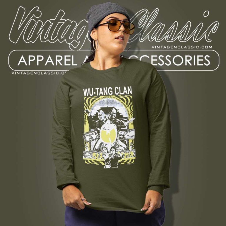 Wu Tang Clan Shirt Deadly Needle Kung Fu Long Sleeve Tee Wu Tang Clan Shirt Deadly Needle Kung Fu Long Sleeve Tee