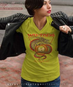 Wu Tang Clan Shirt Staten Island Dragon V Neck TShirt