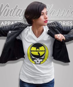 Wu Tang Steal Your Face Clan Grateful Dead Skull V Neck TShirt