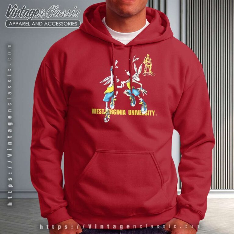 Wvu Bugs Bunny And Wile E Coyote Hoodie Wvu Bugs Bunny And Wile E Coyote Hoodie
