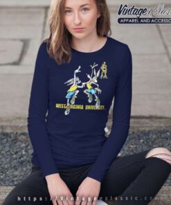 Wvu Bugs Bunny And Wile E Coyote Long Sleeve Tee