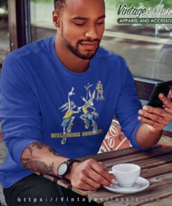 Wvu Bugs Bunny And Wile E Coyote Sweatshirt