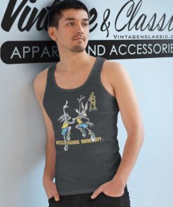 Wvu Bugs Bunny And Wile E Coyote Tank Top Racerback