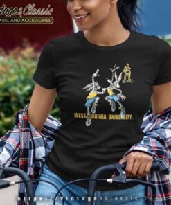 Wvu Bugs Bunny And Wile E Coyote Women TShirt