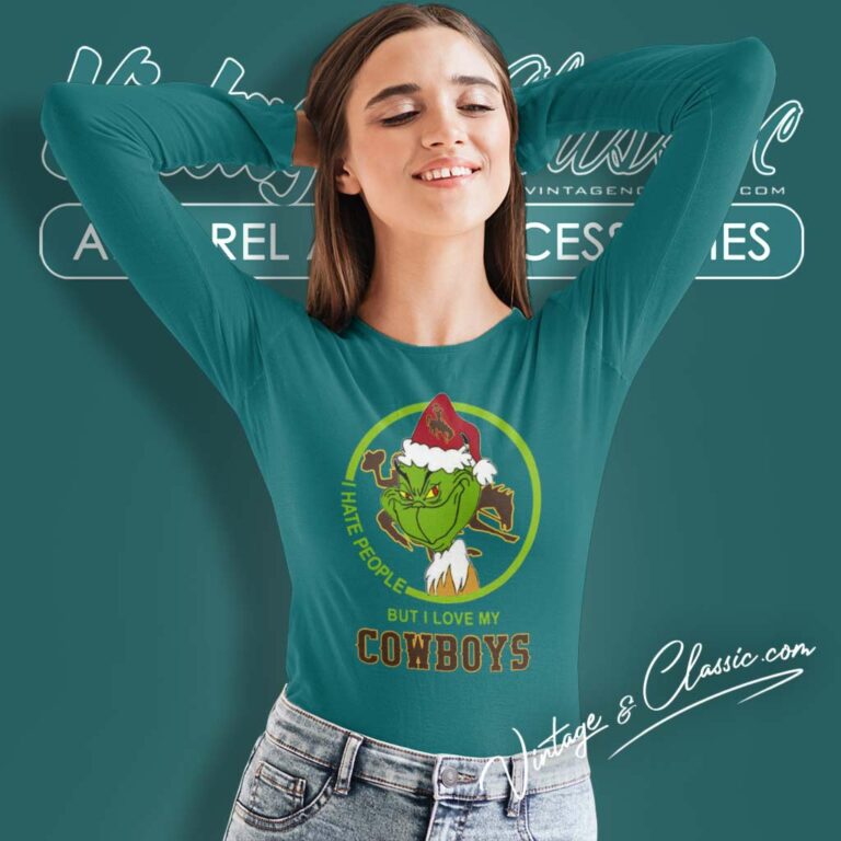 Wyoming Cowboys Ncaa Christmas Grinch Shirt I Hate People But I Love My Cowboys Long Sleeve Tee 1 Wyoming Cowboys Ncaa Christmas Grinch Shirt I Hate People But I Love My Cowboys Long Sleeve Tee 1