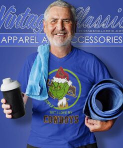 Wyoming Cowboys Ncaa Christmas Grinch Shirt I Hate People But I Love My Cowboys V Neck TShirt 1