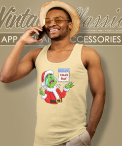 Xmas Day Grinch Santa Crying Tank Top Racerback