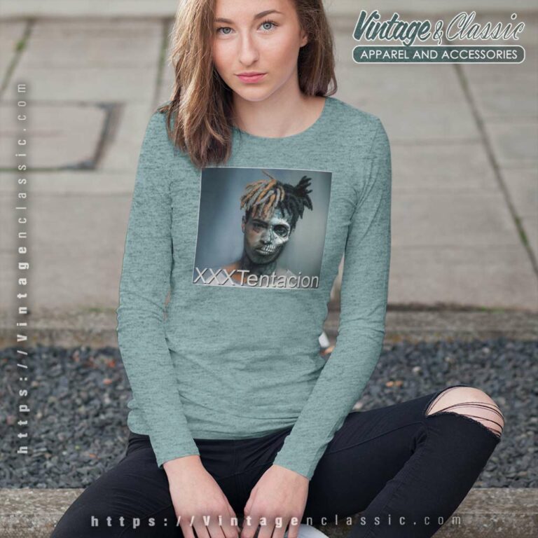 Xxxtentacion Half Skull Face Long Sleeve Tee Xxxtentacion Half Skull Face Long Sleeve Tee