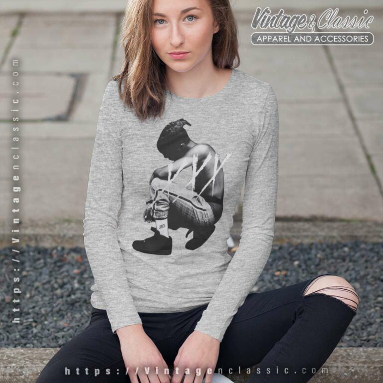 Xxxtentacion Kneeling Photo Long Sleeve Tee Xxxtentacion Kneeling Photo Long Sleeve Tee