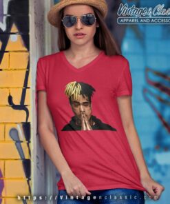 Xxxtentacion Shirt Cool Photo Praying Hands V Neck TShirt