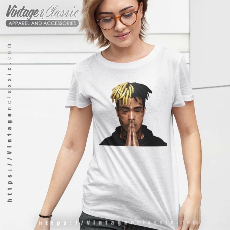 Xxxtentacion Shirt Cool Photo Praying Hands Women TShirt Xxxtentacion Shirt Cool Photo Praying Hands Women TShirt