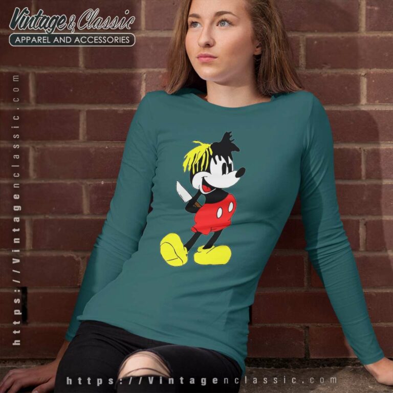 Xxxtentacion Shirt Mickey Dagger Mouse Long Sleeve Tee Xxxtentacion Shirt Mickey Dagger Mouse Long Sleeve Tee