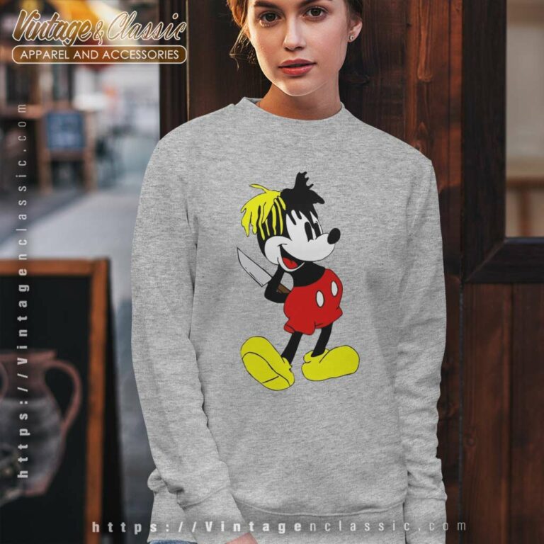 Xxxtentacion Shirt Mickey Dagger Mouse Sweatshirt Xxxtentacion Shirt Mickey Dagger Mouse Sweatshirt