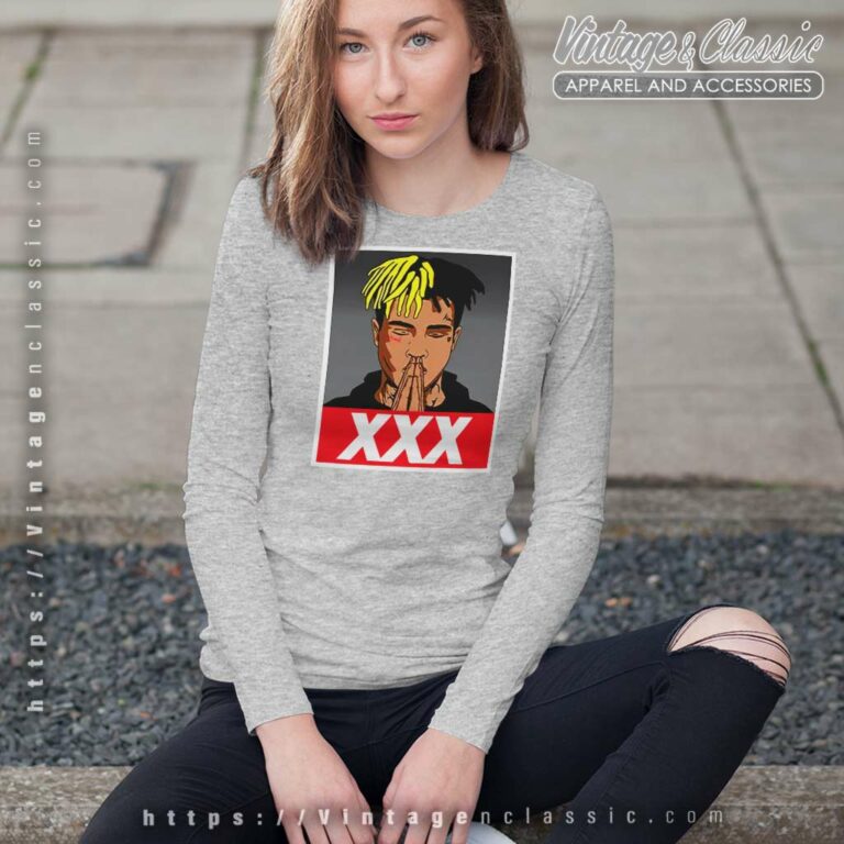 Xxxtentacion Xxx Praying Hands Long Sleeve Tee Xxxtentacion Xxx Praying Hands Long Sleeve Tee