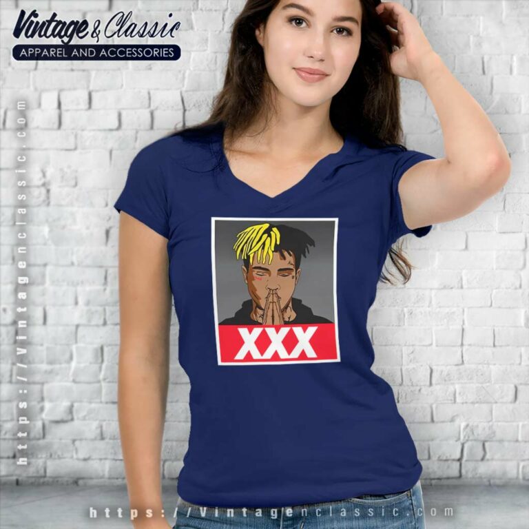 Xxxtentacion Xxx Praying Hands V Neck TShirt Xxxtentacion Xxx Praying Hands V Neck TShirt