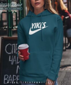 YIKES Parody Big Mood Nike Logo Hoodie Women