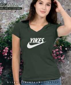 YIKES Parody Big Mood Nike Logo Vneck