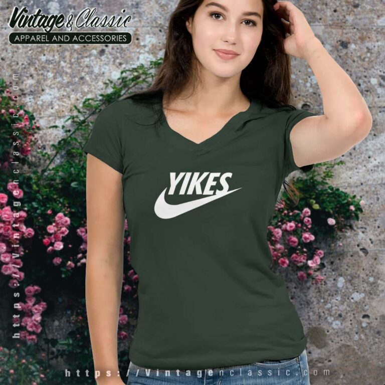 YIKES Parody Big Mood Nike Logo Vneck YIKES Parody Big Mood Nike Logo Vneck