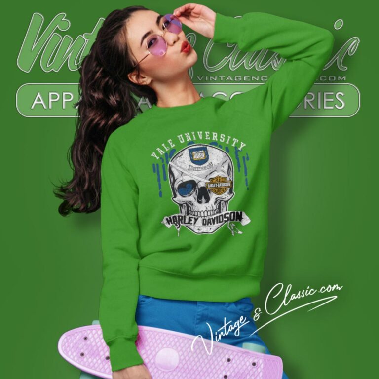 Yale University Harley Davidson Skull Sweatshirt Yale University Harley Davidson Skull Sweatshirt