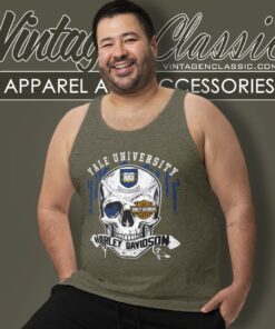 Yale University Harley Davidson Skull Tank Top Racerback