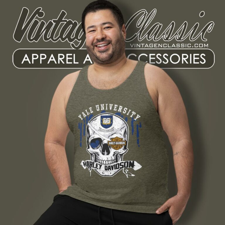 Yale University Harley Davidson Skull Tank Top Racerback Yale University Harley Davidson Skull Tank Top Racerback